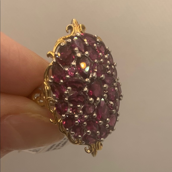 ORISSA RHODOLITE GARNET RING - Picture 4 of 7